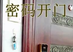 虹宇无锁孔智能门密码开门演示
